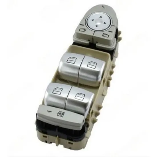 Buton oglinda MERCEDES AMG GT 4 usi COUPE 2019-> Panou butoane oglinda cu rabatare electrica fata (suport bej/butoane argintii) (lumina alba) pentru 4 usi (3pin) STANGA Perioada 2019 2020 2021 2022 2023 2024