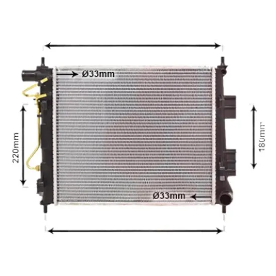Radiator apa HYUNDAI i10 2013->2020 1.2 61KW 83CP , pentru motor perioada 2018 2019,2020,2021,2022 2023