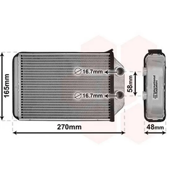 Radiator Incalzire AUDI A6 C5 1997->2005 Calorifer (M) cu/fara aer conditionat (275x158) Perioada 1997 1998 1999 2000 2001 2002 2003 2004 2005