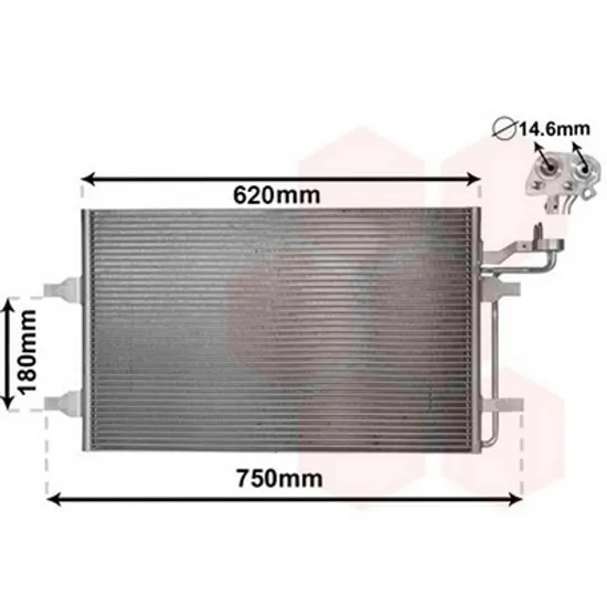 Radiator Aer Conditionat VOLVO V50 2003->2012 Radiator aer conditionat benzina/ diesel 63x38 racorduri 14 4MM Perioada 2004 2005 2006 2007 2008 2009 2010