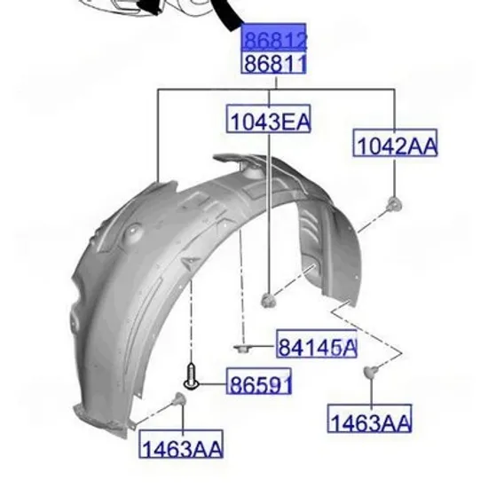 Carenaj fata KIA EV9 2023-> Carenaj fata plastic (O) DREAPTA Perioada 2023 2024 2025