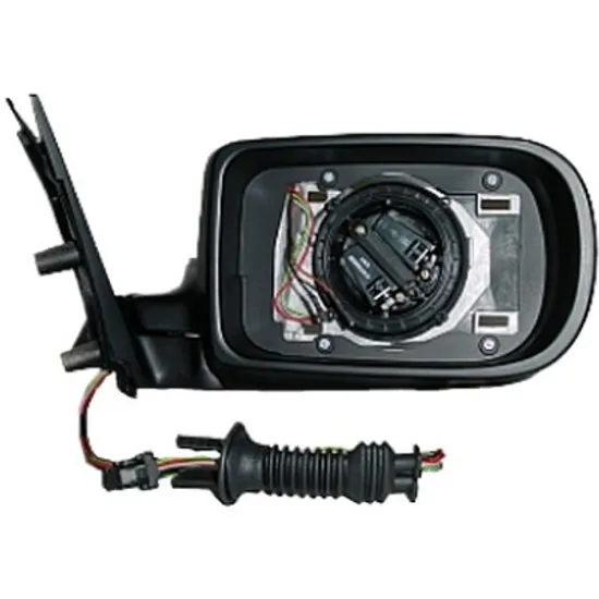 Oglinda exterioara dreapta BMW 5 E39 1995->2003 perioada 1996 1997 1998 1999 2000 2001 2002 2003 de la an de fabricatie 1996, reglaj electric, cu memorie, cu rabatare el, pana la an de fabricatie 2003, prevopsit grund
