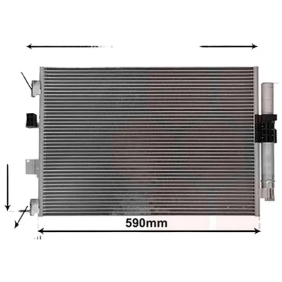 Radiator aer conditionat CITROEN C5 2 2004-> 2.0 HDi 100KW 136CP , pentru motor RHR (DW10BTED4) perioada 2004 2005,2006,2007,2008 2009