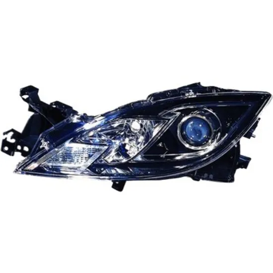 Far dreapta MAZDA 6 GG 2007->2013 perioada 2007 2008 2009 2010 2011 2012 2013 pana la an de fabricatie 12/2009, cu motor reglaj, semnal transparent, cu reglaj electric, cu bec H11, cu bec H9