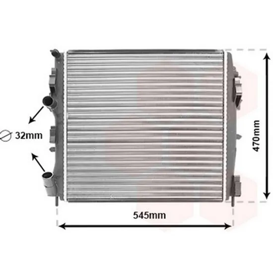 Radiator Motor RENAULT KANGOO 1997->2007 Radiator apa 1 5cc DCi cu/fara aer conditionat 46x47 2003-> Perioada 1997 1998 1999 2000 2001 2002 2003 2004 2005 2006 2007
