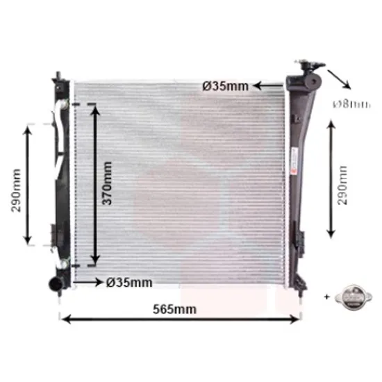 Radiator apa HYUNDAI i40 2012-> pentru 1.7 CRDi, perioada 2012 2013 2014 2015 2016 2017