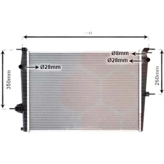 Radiator apa RENAULT FLUENCE 2010->, MEGANE 3 2008->2015, MEGANE III Grandtour 2008->, SCENIC 3 2008->2015, GRAND SCENIC 3 2009->2016 pentru 1.6 16V, perioada 2008 2009 2010 2011 2012 2013 2014 2015 2016 2017 2018