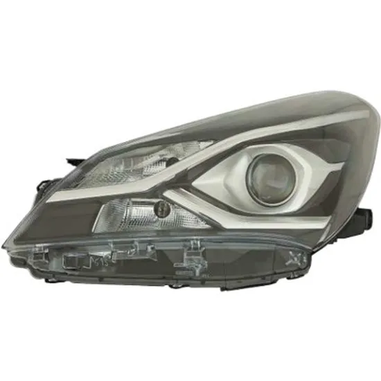 Far dreapta TOYOTA YARIS 2010-> perioada 2010 2011 2012 2013 2014 2015 de la an de fabricatie 2017, cu reglaj electric, cu bec HIR2