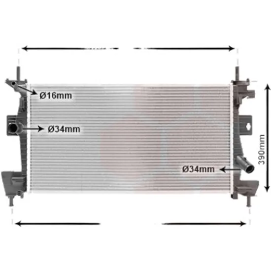 Radiator apa FORD FOCUS 3 2010->2019 1.6 LPG 86KW 117CP , pentru motor MUDA perioada 2012 2013,2014,2015,2016 2017