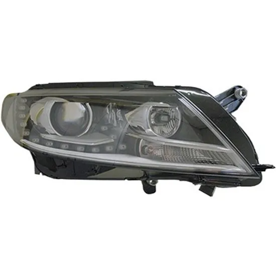 Far dreapta VW CC 2011->2016 perioada 2011 2012 2013 2014 2015 2016 , fara motor reglaj, fara unitate de control Xenon, cu xenon, semnal transparent, dinamic, cu reglaj distanta iluminare automat, cu faza lunga, cu lumina de zi, adaptiv, cu bec D3S/H7, cu bec LED,
