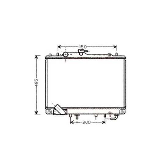Radiator apa MITSUBISHI PAJERO SPORT 1 1996->2012 pentru 3.0 V6, perioada 1998 1999 2000 2001 2002 2003 2004 2005