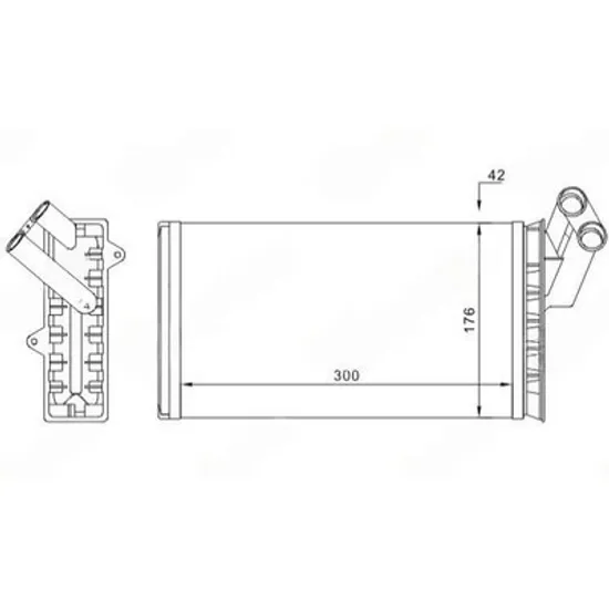 Radiator Incalzire FIAT ULYSSE 1994->2002 Calorifer (300x176) Perioada 1994 1995 1996 1997 1998 1999 2000 2001 2002