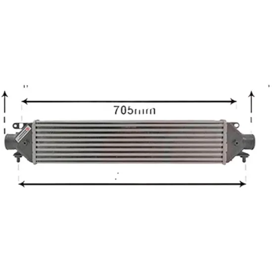 Intercooler ALFA ROMEO MITO 2008->2018 pentru 1.4 TJet , perioada 2008 2009 2010 2011 2012 2013