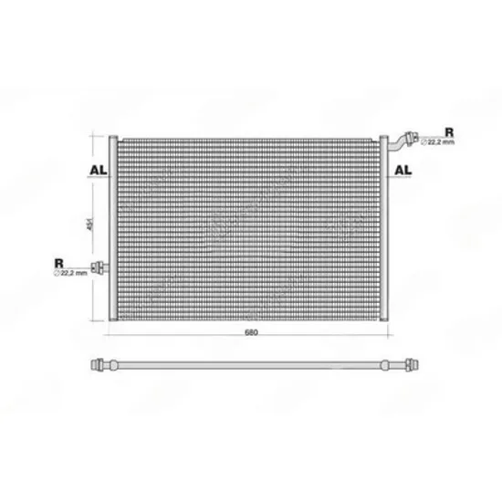 Radiator Motor MERCEDES E-CLASS W213 2016-> Radiator suplimentar 2.0 benzina - 2.0 diesel (680x445) Perioada 2020 2021 2022 2023