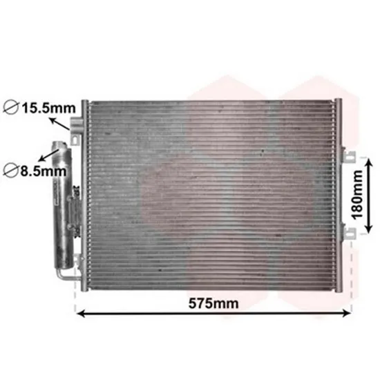 Radiator Aer Conditionat RENAULT TWINGO 2 2007->2014 Radiator aer conditionat 51x39 8x1 2 1 2i 8V1 2 - 1 6i Perioada 2007 2008 2009 2010 2011 2012 2013