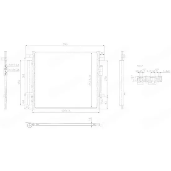 Radiator Incalzire MERCEDES GLA-CLASS X156 2013-> Calorifer (asamblare prin brazare) (155x195x26) (VALEO) Perioada 2017 2018 2019 2020