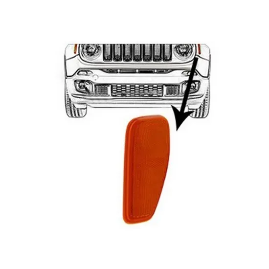 Reflector Spate JEEP RENEGADE 2014->2021 Reflector aripa fata stanga Perioada 2014 2015 2016 2017 2018