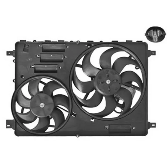 Ventilator Motor VOLVO S80 2 2006->2016 Electroventilator racire complet (dublu) benzina-diesel (3PIN) Perioada 2006 2007 2008 2009 2010 2011 2012
