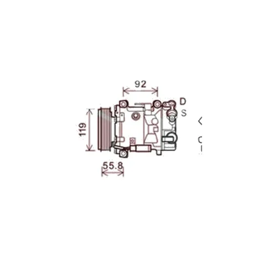 Compresor aer conditionat CITROEN C4 Grand Picasso 2 2013->, C4 Picasso 2 2013->, C4 SPACETOURER 2018->, GRAND C4 2018-> pentru 1.6 THP 165, perioada 2014 2015 2016 2017 2018 2019 2020 2021 2022 2023