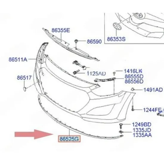 Spoiler Bara fata HYUNDAI i30 2012->2017 Spoiler Bara fata (O) Perioada 2012 2013 2014