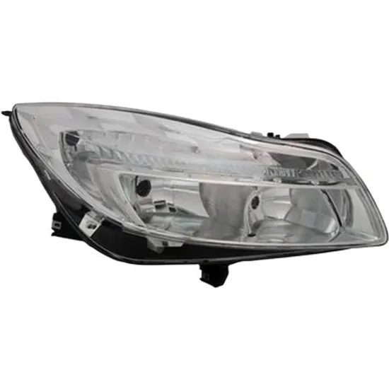 Far dreapta OPEL INSIGNIA A 2008->2017 perioada 2008 2009 2010 2011 2012 2013 2014 2015 2016 2017 pana la an de fabricatie 08/2013, cu motor reglaj, semnal transparent, cu reglaj electric, cu bec H7/H1
