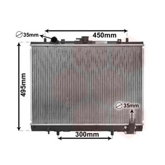 Radiator Motor MITSUBISHI L200 1996->2007 Radiator apa 2,5 T.diesel +/- A/C 60x42,5 COPPER Perioada 1996 1997 1998 1999 2000 2001