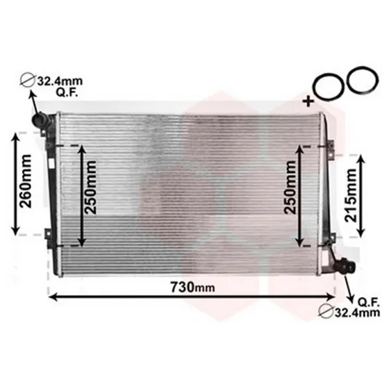 Radiator Motor AUDI A3 8P1 2003->2012 Radiator apa 1,2 TSI (62,5x45,2x34) Perioada 2003 2004 2005 2006 2007 2008 2009 2010 2011 2012