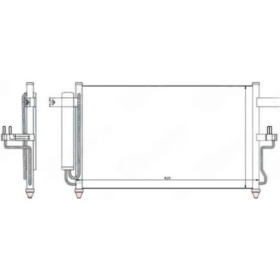 Radiator Aer Conditionat HYUNDAI ACCENT 2 LC 1999->2005 Radiator condensator aer conditionat benzina diesel (570x355) Perioada 1999 2000 2001 2002 2003 2004 2005