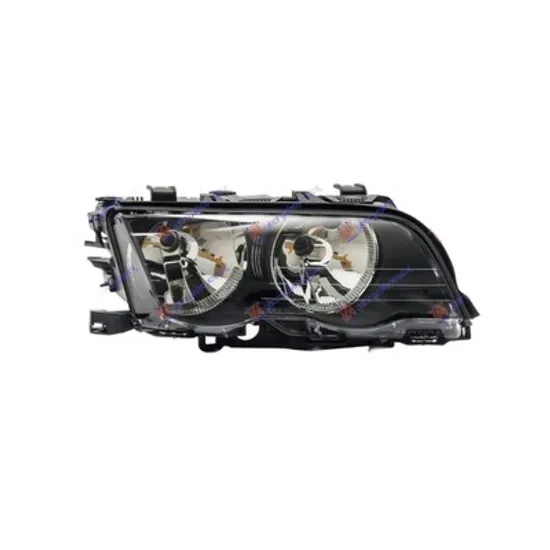Faruri BMW 3 E46 1997->2005 Far dreapta cu reglaj electric, cu motor, H7+H7, fumuriu, pt 4 usi (E46 Sedan/Break 5.98-10.01) Perioada 1998 1999 2000 2001