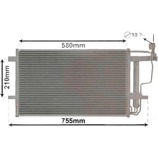 Radiator aer conditionat BMW 2 Coupe F22; F87 2012-> 220 i 135KW 184CP , pentru motor N20 B20 A, N20 B20 B perioada 2013 2014,2015,2016,2017 2018