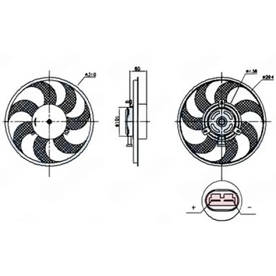 Ventilator Motor MERCEDES VITO W639 2003-> Ventilator benzina diesel (motor +elice) (300 mm) (cu mufa pe motor) Perioada 2004 2005 2006 2007 2008 2009 2010