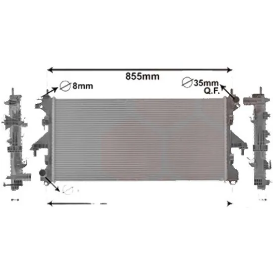 Radiator apa CITROEN JUMPER 2006-> pentru 2.2 HDi 150, perioada 2011 2012 2013 2014 2015 2016