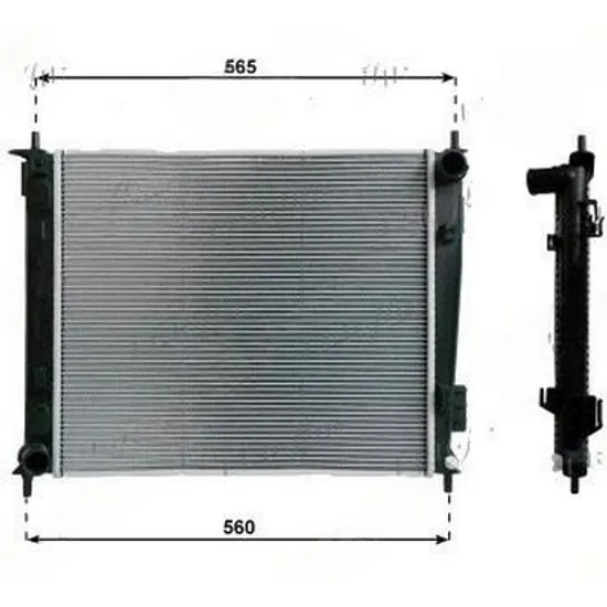 Radiator Motor KIA SOUL 1 2009->2014 Radiator apa motor 1.6 CRDi diesel manuala (480x415x16) Perioada 2011 2012 2013
