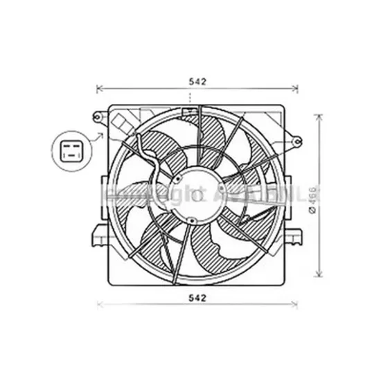 Ventilator Motor HYUNDAI i40 2012-> Electroventilator 1.7 CRDi, Perioada 2011 2012 2013 2014 2015 2016