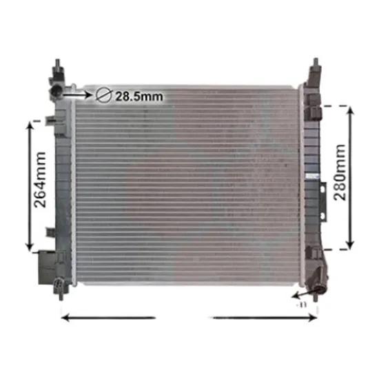 Radiator apa NISSAN NOTE 2013->2020 pentru 1.2 DIG-S, perioada 2013 2014 2015 2016 2017 2018