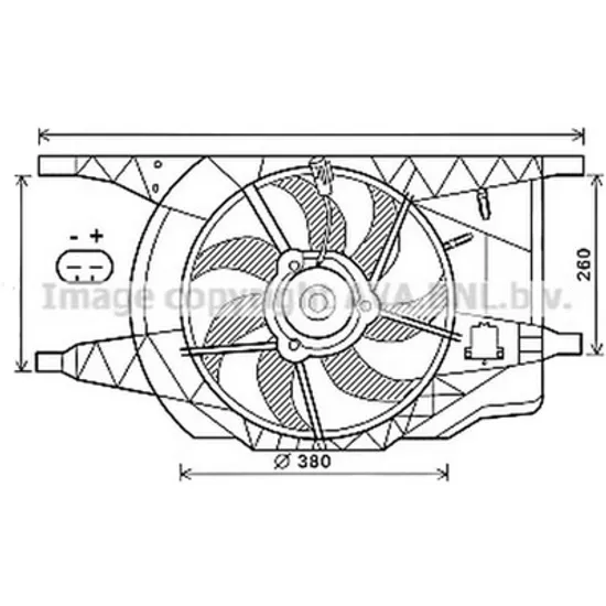 Ventilator motor STANGA RENAULT VEL SATIS 2002-> 3.5 V6 177KW 241CP , pentru motor V4Y 701, V4Y 711, V4Y 715 perioada 2002 2003 2004 2005 2006 2007