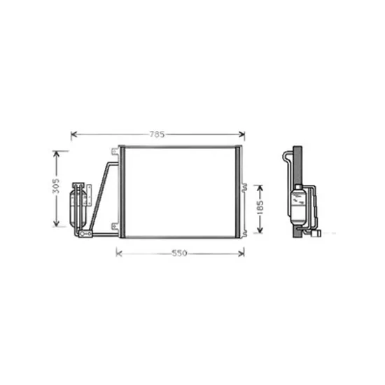 Radiator Aer Conditionat OPEL VECTRA B 1995->2003 Radiator aer conditionat 2 0TDi 48x36 8x2 2 Perioada 1995 1996 1997 1998 1999 2000 2001 2002 2003