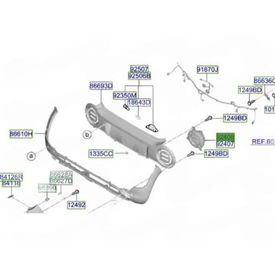 Stop Spate HYUNDAI INSTER 2024-> Lampa stop spate (O) DREAPTA Perioada 2024 2025