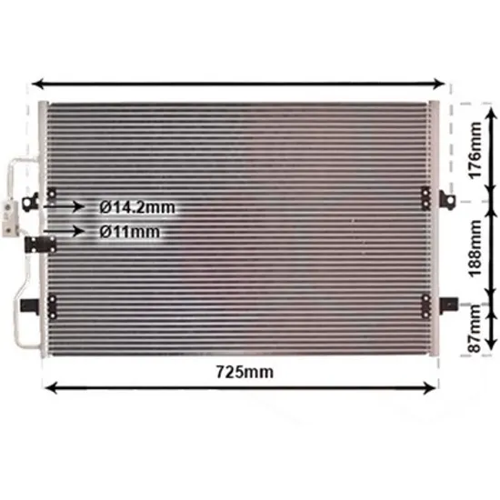 Radiator aer conditionat CITROEN JUMPER 2006-> pentru 2.2 BlueHDi 120, perioada 2019 2020 2021 2022 2023 2024