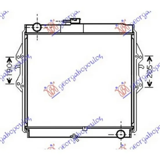 Radiator Motor TOYOTA HILUX 6 1994->2005 Radiator apa 3.0 T.diesel (55x52,5x3,6) (KOYO) Perioada 2001 2002 2003 2004
