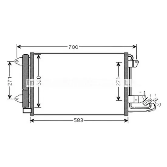 Radiator aer conditionat CITROEN C-ELYSEE 2012-> pentru 1.2 PureTech 82 , perioada 2018 2019 2020 2021 2022 2023