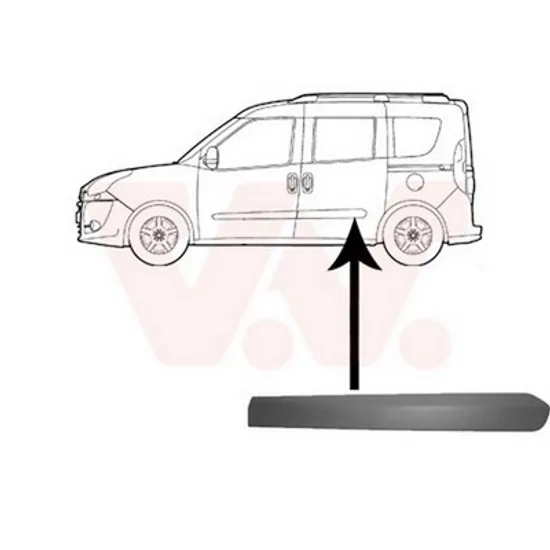 Bandou Usa OPEL COMBO X12 2012-> Bandou usa spate stanga, Perioada 2012 2013 2014 2015 2016 2017