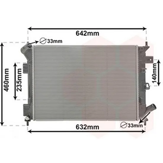Radiator Motor KIA SOUL 2 2014->2019 Radiator apa 1.6i-1.6GDI manuala 55.3x40.0x2.8 Perioada 2014 2015 2016 2017 2018 2019 2020