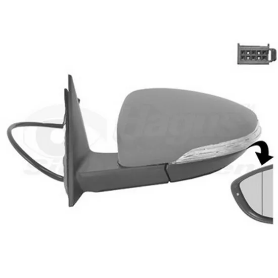 Oglinda VW BEETLE 2011->2019 Oglinda exterioara reglaj electric cu incalzire cu semnal stanga Perioada 2016 2017 2018 2019 2020 2021 2022