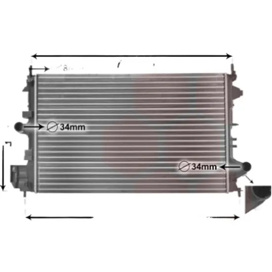 Radiator apa OPEL VECTRA C 2002->2008, SIGNUM 2003->2008 pentru 1.8, perioada 2005 2006 2007 2008
