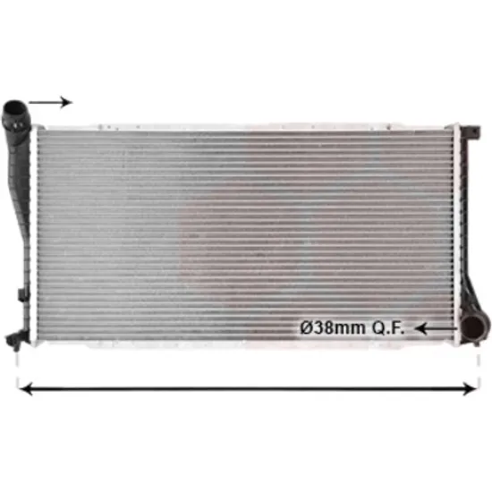 Radiator apa BMW 5 E39 1995->2003 pentru 525 d, perioada 2000 2001 2002 2003