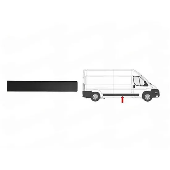 Bandou Usa PEUGEOT BOXER 2006-> Bandou Usa culisanta negru (ampatament scurt) DREAPTA Perioada 2006 2007 2008 2009 2010 2011 2012 2013 2014