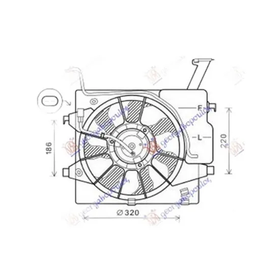 Ventilator Motor KIA PICANTO 2011->2017 Electroventilator complet benzina Perioada 2011 2012 2013 2014 2015 2016 2017