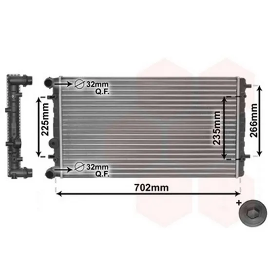 Radiator Motor VW NEW BEETLE 1998->2010 Radiator apa pentru 1 4 - 1 6i 16V - 1 9TDI cu/fara aer conditionat 65x3 Perioada 1998 1999 2000 2001 2002 2003 2004 2005 2006 2007 2008 2009 2010 2011 2012 2013 2014 2015