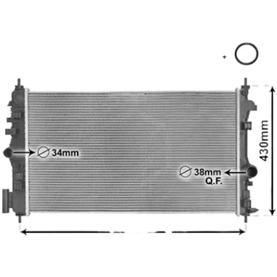 Radiator apa OPEL INSIGNIA A 2008->2017 2.0 CDTI 120KW 163CP , pentru motor A 20 DTH perioada 2013 2014,2015,2016 2017